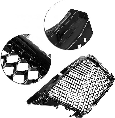 DXQxue Parachoques Delantero Rejilla Central para Audi A3/S3 8p 2009, Parrilla del Parachoques Delantero Negro Brillante