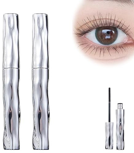 Stahlrohr-Wimperngrundierung, wasserfeste Mascara mit langem Lockenwickler, Stahlrohr-Mascara-Grundierung, wischfreie, lang anhaltende Wimperngrundierung(2 Stück)