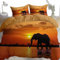 Bettwäsche 240x220cm Elefant 3 Teilig Bettwäsche Set mit Reißverschluss Bettbezug Set Mikrofaser Gelb Bettbezüge für Erwachsene Teenager, mit 2 Kissenbezug 80x80cm