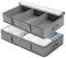 Underbed Storage Boxes, 50L Under Bed Storage Box with Lid 2 Pack Large Foldable Under Bed Storage Bags with Adjustable Dividers, Foldable Storage Box for Organizing Clothes Bedding Toys Shoes
