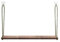 PQPQLI Wandregal Mit Seil Holz Hängeregal Schweberegal Wandboard Vertikales Blumentopfregal Wohnzimmer Schlafzimmer Badezimmer Küche Schwebende Wandregale(Carbonized Color,63 * 9cm)