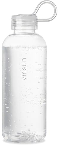 VINSUN Water Bottle 650ml with Handle, Leakproof, BPA Free Tritan | Lightweight Drinks Bottle for Gym, Sports, Running, School, Bike - Reusable and robust Water Flask