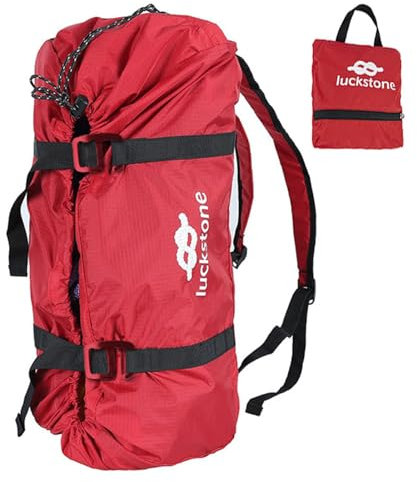 Oxford - Borsa portaoggetti per corda da arrampicata, 48 x 24 x 24 cm, con fibbie in alluminio, colore: nero, rosso, arancione, Rosso, Anti-Oxford