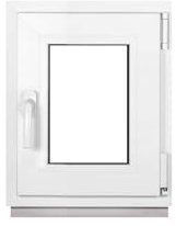 Framex Ventana pequeña para sótano, 40 x 50 cm (400 x 500 mm), 3 compartimentos (32 mm), color blanco