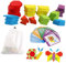 Gogogmee 155Stücke Geometrische Formen Holzpuzzle Teile Kreatives Lernspielzeug für Fördert Hand Auge Koordination und Sowie Formdifferenzierung für Jungen und Mädchen Ab