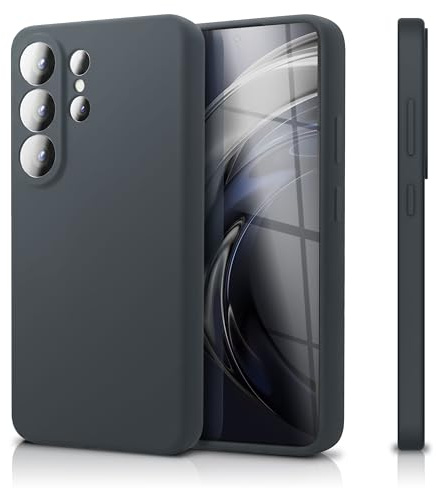 NALIA Silikonhülle für Samsung Galaxy S26 Ultra - Hülle, Aschgrau | Flüssigsilikon Anti-Slip, Microfaser-Auskleidung, Linsen einzeln umschlossen, Stoßdämpfend, Anti-Fingerprint
