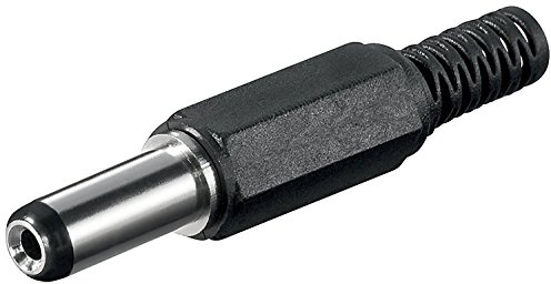 WEC DC plug with cable protector bore 2,1 x 5,5 mm