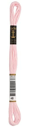 Anchor 232608 4635000-00048 Stickgarn, Baumwolle, himbeerrosa, 3 gramm