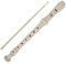 A-Star Soprano/Descant School Recorder Instrument, Doigté anglais/baroque - Clé de C avec tableau d'apprentissage, sac, tige de nettoyage - Beige