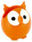 Pylones Eulen-Harnisch, Orange, Whimsisch, Eulenhalfter, Brillehalter, 1 Unité (Lot von 1), Orange, Einfarbig, Owl-Form