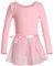 DANSHOW mädchen Team grundlegendes Kleid Lange ärmel Trikot rockkindtanz Ballett-Tutu 4-6 Jahre rosa