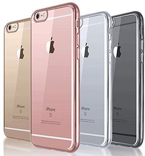 Eximmobile Chrom Case für Apple iPhone 6S / 6 | Handyhülle in Silber aus Silikon | Cover | Schutzhülle aus hochwertigem TPU | Handytasche mit gutem Schutz | Handy Tasche Etui Hülle für Rückseite