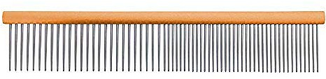 GROOM PROFESSIONAL Spectrum Aluminium Dog Comb 50/50 - Dog Grooming Comb - For Fine Coats - Perfect Comb for Small Breeds - More Intricate Areas or Finer Coats - Orange, 20cm