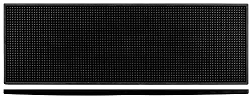 The bars Tapis Repose-Cheveux, Caoutchouc Couleur Noir, 60 x 20 cm, fabriqué en Italie