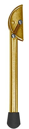 DMX - Bodenschieber Türtfeststeller Feststeller Torstopper Garagentorfeststeller Bolzenriegel Gartentorfalle Türriegel innen Bodenanschlag, 1 Stück - ST - Golden, 350x17 mm