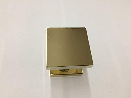 Poignée de porte carrée en laiton brillant 63 x 63 mm rose 55 x 55 mm, adaptée au montage sur portes blindées et sur plaques, comme centre de porte ou comme poignée Q8