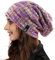 Ruphedy Damen Beanie Mütze Winter Long Oversized Slouchy Beany Strickmütze B08 (B309w-Lila/Multi)