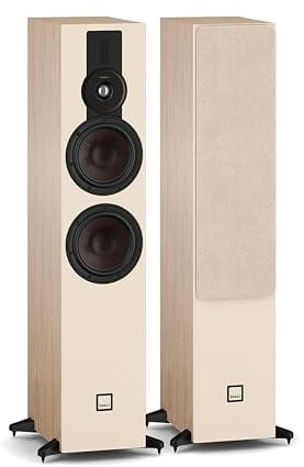DALI SONIK 7 – Premium Floorstanding Speakers (Pair) with Dual 7″ Clarity Cone™ Woofers, Hybrid Tweeter & SMC™ Technology – Natural Oak