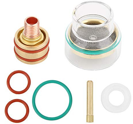 Verbrauchsmaterialien-Set für Gaslinsenkörper, Tig, Schweißbrenner mit Ring aus weißem Kunststoff, optionales Modell 1 Punkt 6 2 3 mm für Wp9 Wp20 (1,6 mm)