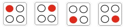 Generisch 1 set of 4 hob symbol stickers (R93) (transparent background with red and black symbols, 0.5 x 0.5 cm)