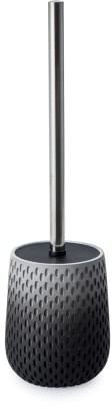 Blue Canyon Milano Black Toilet Brush for Bathroom, Flexible Toilet Bowl Plastic Brush Head with Silicone Bristles for Deep Cleaning, Compact Size, Elegant Design with Odour Free Holder