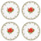 Harvey & Mason Set Of 4 Side Plates Christmas Holly Porcelain Festive Dinner Setting Xmas