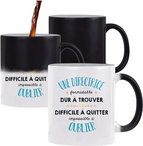 Planetee Mug magique Formidable Directrice | Idée Tasse Cadeau Travail Boulot Métier Départ Retraite Collègue