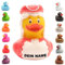 Badeente - personalisierbar (Funkenmariechen rot Ente)