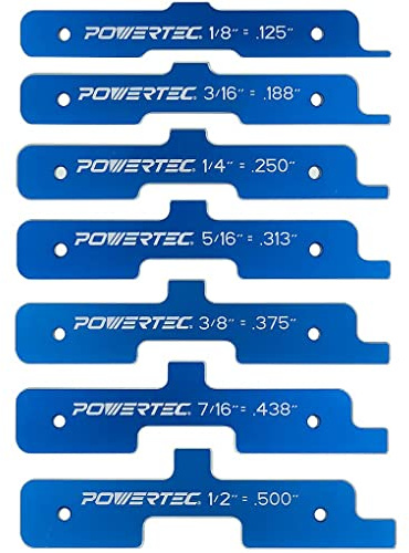 IOIUSKKU Pack of 7 Precision Router Table Set Up Bars Woodworking Aluminum Alloy Depth Distance Testing Gage Block Set DIY Step