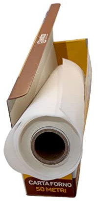 Carta Forno 3 Rotoli 50mt Professionale Antiaderente per Friggitrice ad aria - Forni - Microonde - 50 Metri (Lunghezza) x 40 cm (Larghezza)
