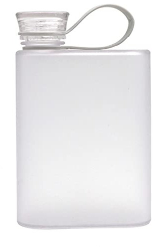DASNTERED Bouteille d'eau plate 380 ml portable fine transparente pour le sport, les activités scolaires, la gym, le cyclisme, la randonnée