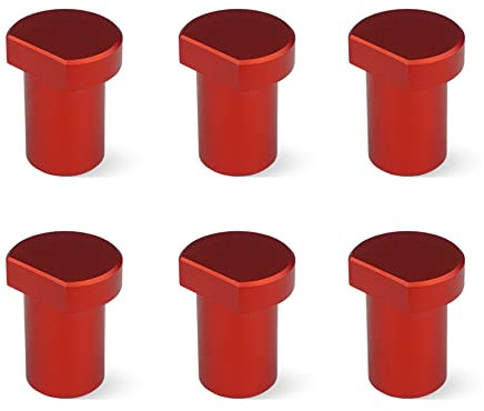6 Stück Spannbacken zum Flachspannen I Aluminiumlegierung Bankklemme zum Flachspannen an Allen Tischen mit 19-mm-Bohrungen (19 mm, rot)