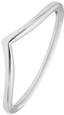 Lucardi - Damen - Ring mit Plattierung - 925 Silber - Keine Stein - Silberfarbig- 15.5/49 mm - Nickelfrei