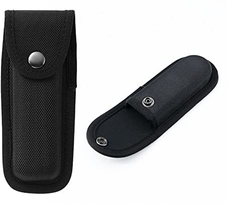 Messer Etui, Klappmesser Taschenmesser Hülle, Accessoires für Taschenmesser, Messertasche für Gürtel, Messeretui aus Nylon, Oxford Stoff Tasche, mit Gürtelschlaufe, für Outdoor, Multifunktion, 2 Stück