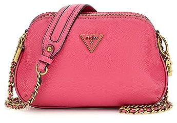 GUESS Becci Girlfriend Double Zip Crossbody Bag Magenta