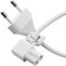 sonero Stromkabel Netzkabel 2 Polig, 2,0m, Eurostecker Typ C Netzstecker auf IEC Buchse C7 Euro 8 Stecker, 90° Winkel Netzteil Strom Kabel für TV, PS5, PS4, PS3, Haushaltsgeräte, Weiß