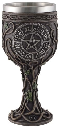 VOGLER Joh. Vogler GmbH Hexenkelch mit Pentagramm und Hexenkalender, entnehmbarer Stahleinsatz