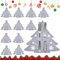 12 Stück Weihnachten Besteckhalter, Besteckhalter Weihnachten Filz, Weihnachten Bestecktaschen, Grau Weinachts Messer Gabeln Löffel Geschirr Besteck Taschen für Party Tisch Weinachtsdeko