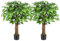 Keeplush Kunstpflanze Ficusbaum 90cm, Künstliche Pflanzen groß wie echt mit Stamm aus Naturholz, Kunstbaum groß für Wohnzimmer, Schlafzimmer, Büro, Garten (2 Pack)