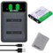 Batmax Li-42B Batterie et Chargeur avec USB Port pour Olympus LI-40B/ LI-42B FUJIFILM NP-45,Kodak KLIC-7006 Nikon EN-EL10 PENTAX D-LI63 Nikon CoolPix S60 S80 S200 S203 Olympus Stylus 1040 1060 7000