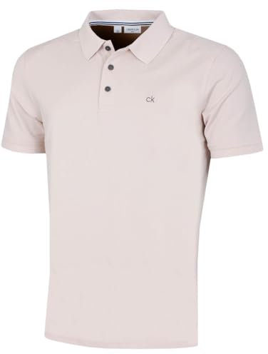 Calvin Klein Herren Campus 3 Knopf Kragen Polo Hemd - Stein - M