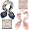 ZGDEIWGF 2 Sciarpe Quadrate Stampate, Morbida e Decorativa, Retro Stampata, Piccola Da Donna, Elegante Di Seta, Quadrata di Raso, Colore: Rosa