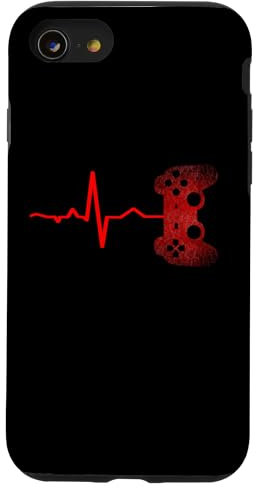 iPhone SE (2020) / 7 / 8 Gamer Heartbeat Teen Boys Video Games Graphic Gaming Case