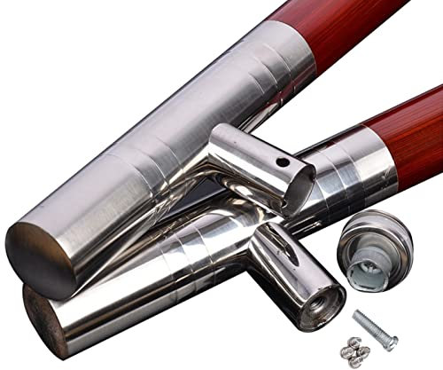 Runder Türgriff aus Edelstahl, roter Push-Pull-Türgriff im Retro-Stil für Büro, Zuhause, Hotel, Geschäft, Türbeschlag-Sets mit Montagezubehör, 60/80 cm lang (rot 80 cm/31 1/2 Zoll 50 cm)