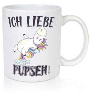 Ich liebe Pupsen - Tasse Weiss - Kaffeetasse/Geschenk/Familie
