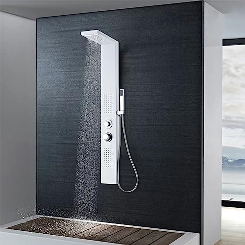 Panneau de douche en aluminium blanc mat