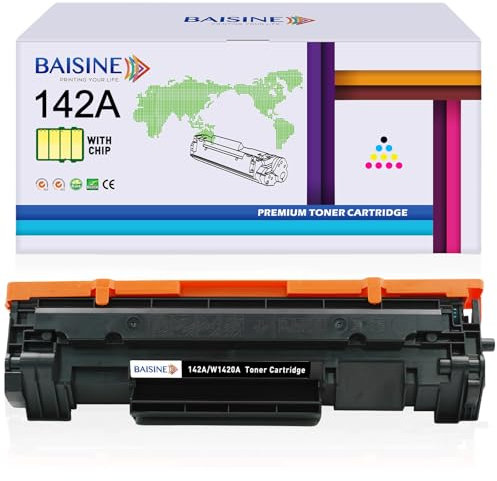 BAISINE 142A W1420A (Mit Chip) Kompatibel für HP 142A Schwarz W1420A W1420X für HP Laserjet M110 M110W, Laserjet MFP M140 M139 M140W M139W Toner