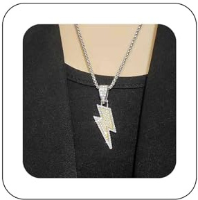Cybche Boho Kristall Blitz Halskette Cz Blitz Anhänger Halskette Silber Italienisch Kette Choker Halskette Donner Halskette Donnerblitz Kette Halskette Schmuck Für Frauen