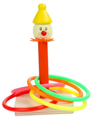 Happyyami Set Aus Wurfspiel Für Lustiges Clown Ringwurfspiel Mit 5 Ringen Und 1 Clown Basis Fördert Geschicklichkeit Und Kreativität Ideales Für