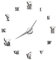 MQODLFP 3D GroßE Wand Uhr DIY GroßE Moderne Rahmenlose Wohnen Kultur Katze GroßE Uhr für Schlaf Wohnen KäTzchen Kitty Wand Silber